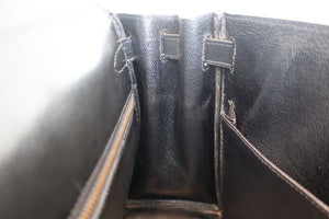 HERMES KELLY 28 Box carf leather Black  〇M刻印 Hand bag 700060301