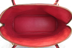 HERMES BOLIDE 35 Graine Couchevel leather Rouge vif 〇U Engraving Shoulder bag 600120003