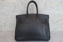 将图片加载到图库查看器，HERMES BIRKIN 35 Clemence leather Black □H刻印 Hand bag 600090143
