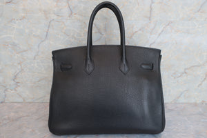 HERMES BIRKIN 35 Clemence leather Black □H刻印 Hand bag 600090143