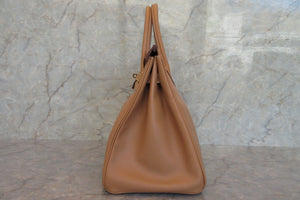 HERMES／エルメス バーキン35 クシュベル ナチュラル □B刻印 ハンドバッグ 700070191