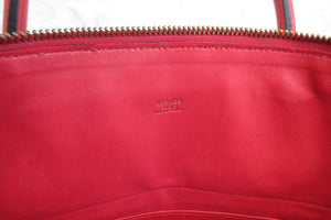 HERMES BOLIDE 35 Graine Couchevel leather Rouge vif 〇U Engraving Shoulder bag 600120003