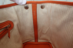 HERMES／エルメス ガーデンパーティTPM ネゴンダ オレンジ □M刻印 トートバッグ 700040028