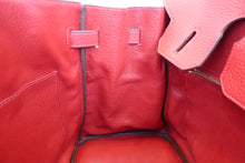 将图片加载到图库查看器，HERMES BIRKIN 30 Clemence leather Rouge casaque T刻印 Hand bag 600080052
