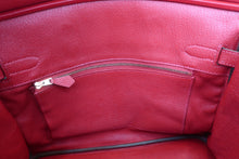 Load image into Gallery viewer, HERMES BIRKIN 30 Clemence leather Rouge casaque T Engraving Hand bag 600080052
