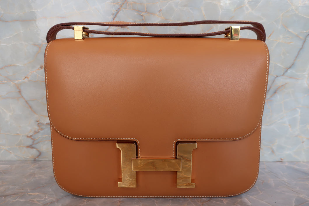 HERMES／エルメス コンスタンス24 ボックスカーフ ナチュラル 〇I刻印 ショルダーバッグ 700090049
