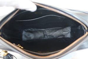 CHANEL/シャネル マトラッセフリンジショルダーバッグ ラムスキン ブラック/ゴールド金具 ショルダーバッグ 700070306