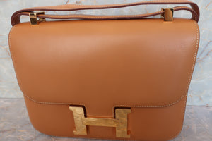 HERMES／エルメス コンスタンス24 ボックスカーフ ナチュラル 〇I刻印 ショルダーバッグ 700090049