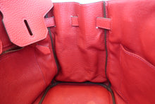 将图片加载到图库查看器，HERMES BIRKIN 30 Clemence leather Rouge casaque T刻印 Hand bag 600080052
