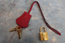 将图片加载到图库查看器，HERMES BIRKIN 30 Clemence leather Rouge casaque T刻印 Hand bag 600080052
