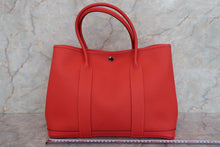 Load image into Gallery viewer, HERMES  GARDEN PARTY PM Country leather Rouge pivoine R Engraving Tote bag 700110143
