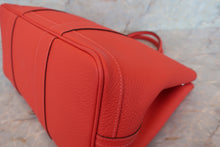Load image into Gallery viewer, HERMES  GARDEN PARTY PM Country leather Rouge pivoine R Engraving Tote bag 700110143
