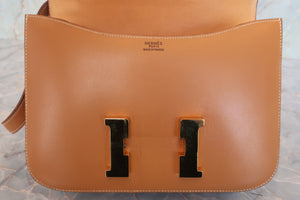 HERMES／エルメス コンスタンス24 ボックスカーフ ナチュラル 〇I刻印 ショルダーバッグ 700090049