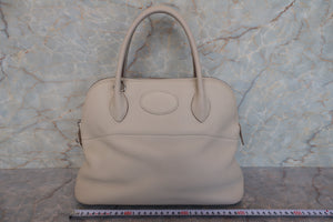 HERMES／BOLIDE 31 Clemence leather Craie D Engraving Shoulder bag 700100058