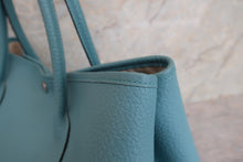 Load image into Gallery viewer, HERMES GARDEN PARTY PM Country leather Blue atoll X Engraving Tote bag 600090064
