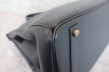 将图片加载到图库查看器，HERMES BIRKIN 40 Togo leather Black 〇W刻印 Hand bag 700110043
