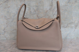 HERMES LINDY 34 Clemence leather Gris tourterelle □K刻印 Shoulder bag 600080037