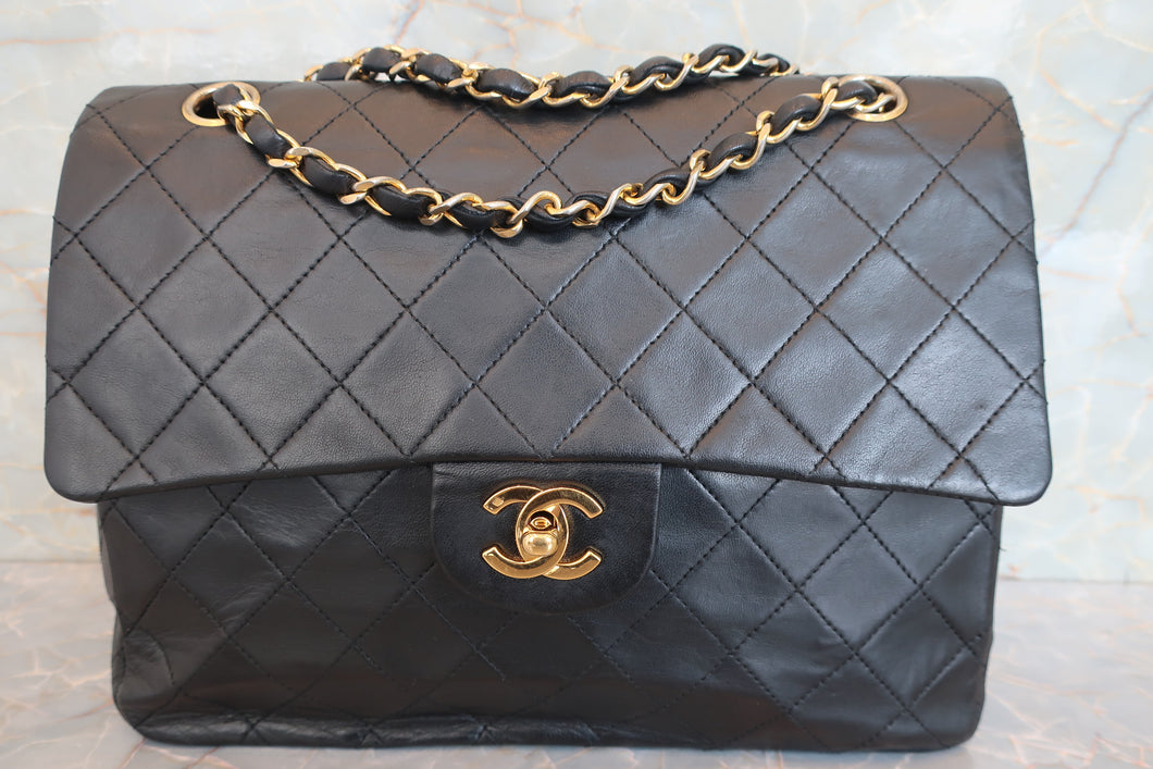 CHANEL/シャネル マトラッセWフラップWチェーンショルダーバッグ ラムスキン ブラック/ゴールド金具 ショルダーバッグ 700070152