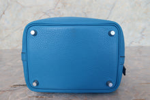 Load image into Gallery viewer, HERMES PICOTIN LOCK PM Clemence leather Blue zanzibar A Engraving Hand bag 700110157
