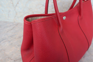 HERMES／エルメス ガーデンパーティPM ネゴンダ ルージュカザック □Q刻印 トートバッグ 700050179