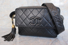 Load image into Gallery viewer, CHANEL Matelasse Fringe shoulder bag Lambskin Black/Gold hadware Shoulder bag 600020109
