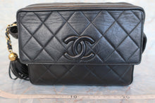 Load image into Gallery viewer, CHANEL Matelasse Fringe shoulder bag Lambskin Black/Gold hadware Shoulder bag 600020109
