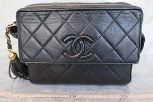 CHANEL/シャネル マトラッセフリンジショルダーバッグ ラムスキン ブラック/ゴールド金具 ショルダーバッグ 600020109