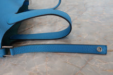 Load image into Gallery viewer, HERMES PICOTIN LOCK PM Clemence leather Blue zanzibar A Engraving Hand bag 700110157
