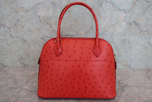 將圖片載入圖庫檢視器 HERMES／エルメス ボリード27 オーストリッチ ルージュ □B刻印 ショルダーバッグ 800060122

