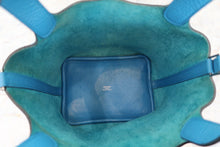 Load image into Gallery viewer, HERMES PICOTIN LOCK PM Clemence leather Blue zanzibar A Engraving Hand bag 700110157

