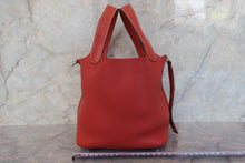 Load image into Gallery viewer, HERMES PICOTIN LOCK PM Clemence leather Sanguine □O Engraving Hand bag 700100103
