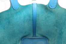 Load image into Gallery viewer, HERMES PICOTIN LOCK PM Clemence leather Blue zanzibar A Engraving Hand bag 700110157
