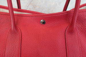 HERMES／エルメス ガーデンパーティPM ネゴンダ ルージュカザック □Q刻印 トートバッグ 700050179