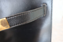 將圖片載入圖庫檢視器 HERMES／エルメス ケリー28 ボックスカーフ ブラック ハンドバッグ 700060225
