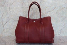 Load image into Gallery viewer, HERMES  GARDEN PARTY PM Negonda leather Rouge H □K Engraving Tote bag 700110139
