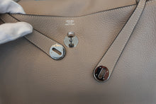 将图片加载到图库查看器，HERMES LINDY 34 Clemence leather Gris tourterelle □K刻印 Shoulder bag 600080037
