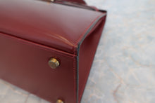 将图片加载到图库查看器，HERMES KELLY 32 Box carf leather Rouge H 〇R刻印 Hand bag 600100073
