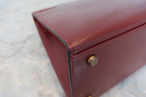 HERMES KELLY 32 Box carf leather Rouge H 〇R刻印 Hand bag 600100073