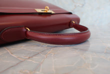 将图片加载到图库查看器，HERMES KELLY 32 Box carf leather Rouge H 〇R刻印 Hand bag 600100073
