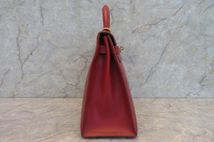 HERMES／エルメス ケリー32 リセ ルージュヴィフ □F刻印 ハンドバッグ 700050214