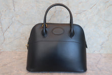 将图片加载到图库查看器，HERMES／BOLIDE 31 Box carf leather Black 〇Y刻印 Hand bag 700120244
