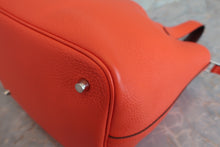 将图片加载到图库查看器，HERMES PICOTIN LOCK Eclat MM Clemence leather/Swift leather Orange poppy/Bordeaux A刻印 Hand bag 600090118
