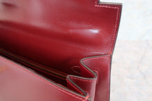 将图片加载到图库查看器，HERMES KELLY 32 Box carf leather Rouge H 〇R刻印 Hand bag 600100073
