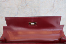 将图片加载到图库查看器，HERMES KELLY 32 Box carf leather Rouge H 〇R刻印 Hand bag 600100073
