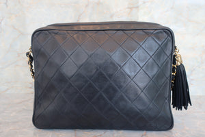 CHANEL/シャネル マトラッセフリンジチェーンショルダーバッグ ラムスキン ネイビー/ゴールド金具 ショルダーバッグ 700060238