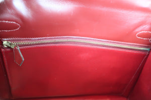 HERMES KELLY 32 Box carf leather Rouge H 〇R刻印 Hand bag 600100073