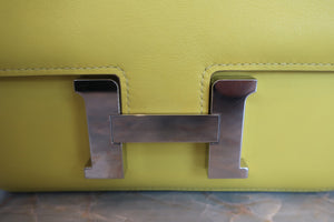 HERMES／エルメス コンスタンス3 ミニ ヴォースイフト ライム D刻印 ショルダーバッグ 700050088