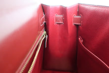 将图片加载到图库查看器，HERMES KELLY 32 Box carf leather Rouge H 〇R刻印 Hand bag 600100073
