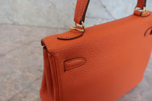 画像をギャラリービューアに読み込む, HERMES／エルメス ケリー25 トゴ オレンジ □K刻印 ショルダーバッグ 800040151
