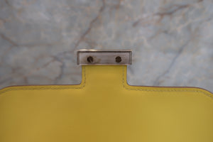 HERMES／エルメス コンスタンス3 ミニ ヴォースイフト ライム D刻印 ショルダーバッグ 700050088